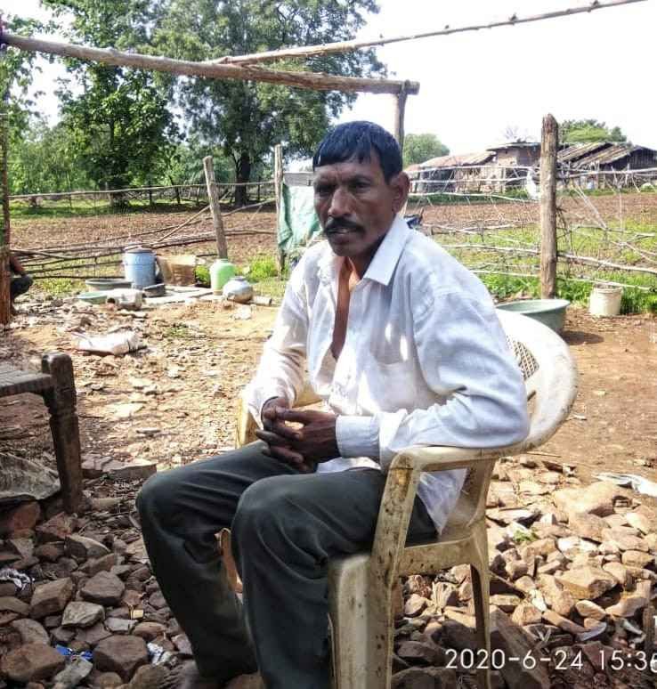 Arjun Bachhaniya in his house in Kharadi Village